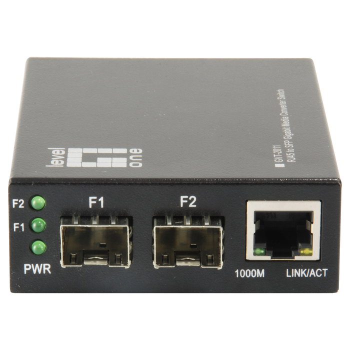 Level One Convertidor GVT-2011 Gigabit Ethernet 10/100/1000T a 1000SX 20km