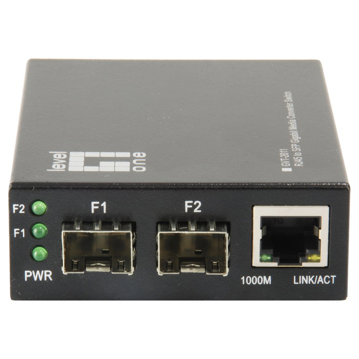 Level One GVT-2011 Conversor de Medios Gigabit RJ45 a SFP Level One GVT-2011 Conversor de Medios Gigabit RJ45 a SFP