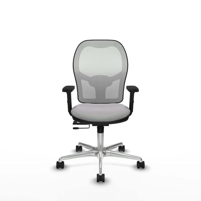 PIQUERAS Y CRESPO Silla de oficina Jorquera con mecanismo Sincro/Traslack Gris claro y Blanco PIQUERAS Y CRESPO Silla de oficina Jorquera con mecanismo Sincro/Traslack Gris claro y Blanco