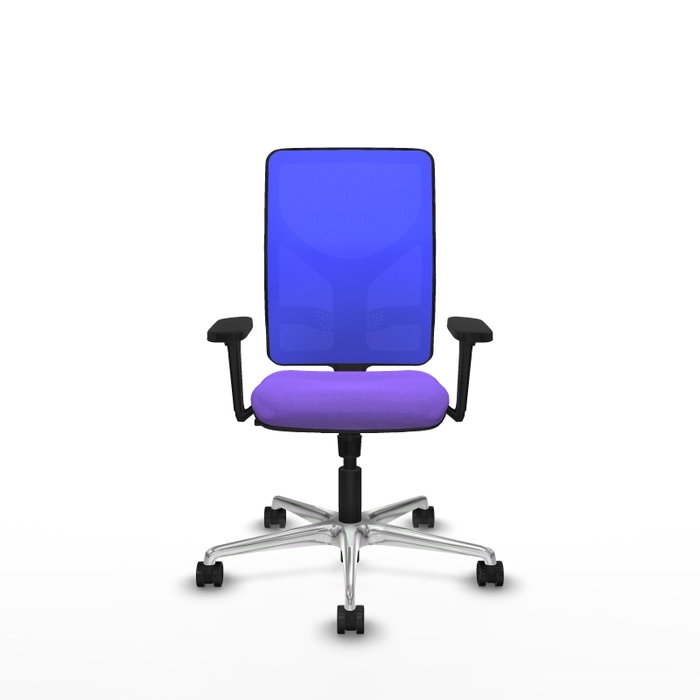 PIQUERAS Y CRESPO Silla de oficina Motilla con mecanismo Sincro, Lila y Azul