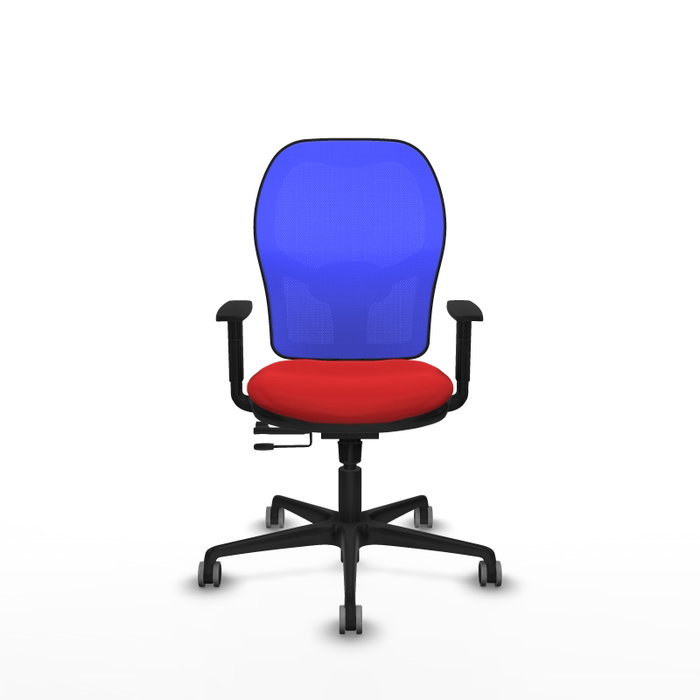 PIQUERAS Y CRESPO Silla de oficina Jorquera con mecanismo Sincro/Traslack, Rojo y Azul PIQUERAS Y CRESPO Silla de oficina Jorquera con mecanismo Sincro/Traslack, Rojo y Azul