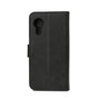 eSTUFF Funda Tipo Cartera para Samsung Galaxy Xcover 7, Negro, Cuero Sintético, con Ranura para 3 Tarjetas y Soporte Plegable