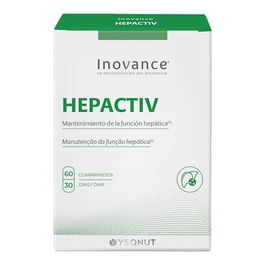 INOVANCE Hepactiv 60 Comp. Complemento Alimenticio para el Hígado con Plantas, Vitaminas B3, B6 y Zinc