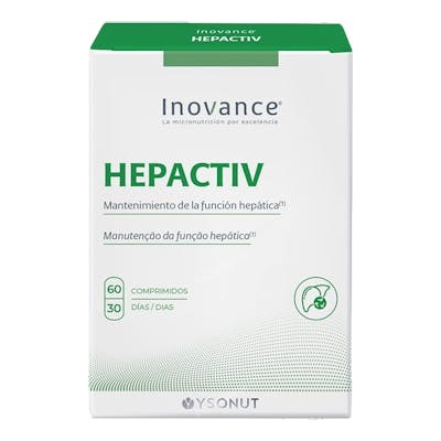INOVANCE Hepactiv 60 Comp. Complemento Alimenticio para el Hígado con Plantas, Vitaminas B3, B6 y Zinc INOVANCE Hepactiv 60 Comp. Complemento Alimenticio para el Hígado con Plantas, Vitaminas B3, B6 y Zinc
