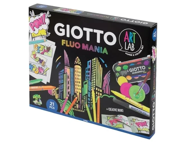 Giotto Set creativo Art Lab Fluo Mania 21 piezas
