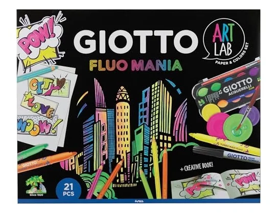 Giotto Set creativo Art Lab Fluo Mania 21 piezas