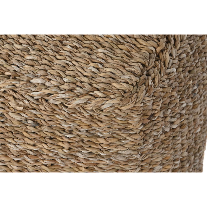 DKD Home Decor Reposapiés de Seagrass y Algodón Natural DKD Home Decor Reposapiés de Seagrass y Algodón Natural