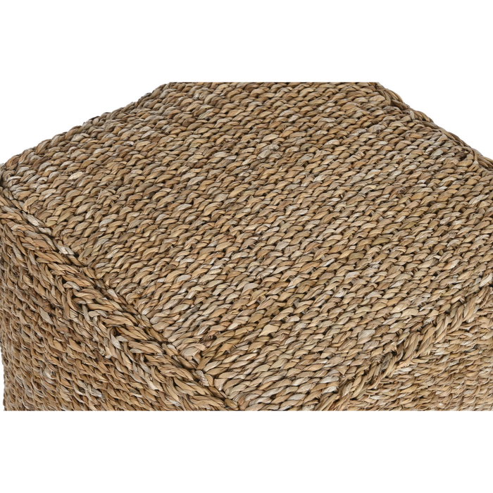 DKD Home Decor Reposapiés de Seagrass y Algodón Natural DKD Home Decor Reposapiés de Seagrass y Algodón Natural