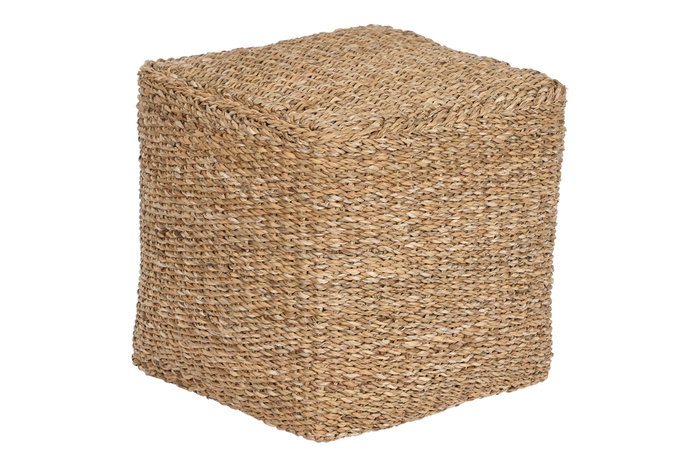 DKD Home Decor Reposapiés de Seagrass y Algodón Natural DKD Home Decor Reposapiés de Seagrass y Algodón Natural