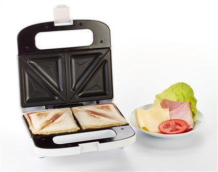 Ariete Sandwichera 1984 Tuesta Sella Corta Dos Sándwiches a la Vez Placas Antiadherentes Almacenamiento Vertical