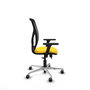 PIQUERAS Y CRESPO Silla de oficina Motilla con mecanismo Sincro/Traslack, Amarillo y Negro