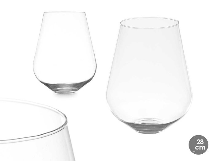 GIFTDECOR Jarrón de Cristal Forma Vaso Transparente 28cm GIFTDECOR Jarrón de Cristal Forma Vaso Transparente 28cm