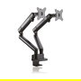 ICY BOX IB-MS314-T Soporte de Monitor para 2 Pantallas hasta 32", con Abrazadera de Escritorio, Ajustable, Negro