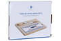 DKD Home Decor Set de 4 Tablas de Aperitivo Casitas en Bambú y Gres de Azul y Rojo Sk 24,5x20x1,2 cm
