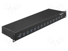 DeLOCK Concentrador USB Industrial 13 Puertos 3.2 Gen 1 Tipo-A 19 pulgadas