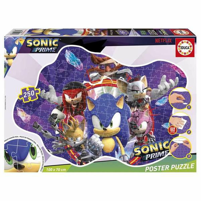 EDUCA Poster Puzzle 250 piezas Sonic Prime EDUCA Poster Puzzle 250 piezas Sonic Prime