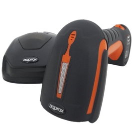 Approx appLS18I Lector de Código de Barras 1D Bluetooth/USB/RF Gris y naranja