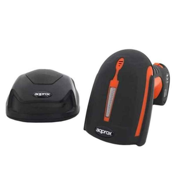 Approx appLS18I Lector de Código de Barras 1D Bluetooth/USB/RF Gris y naranja