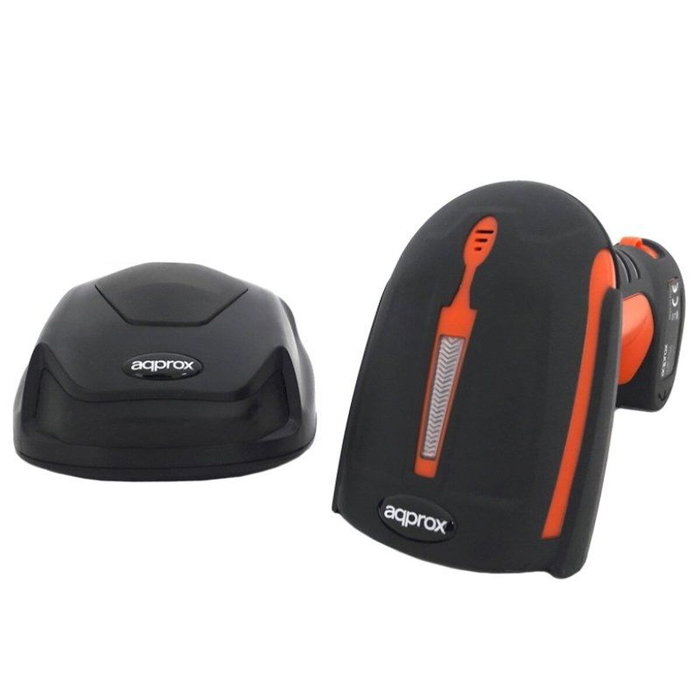Approx appLS18I Lector de Código de Barras 1D Bluetooth/USB/RF Gris y naranja