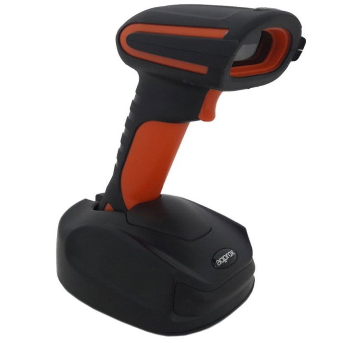 Approx appLS18I Lector de Código de Barras 1D Bluetooth/USB/RF Gris y naranja