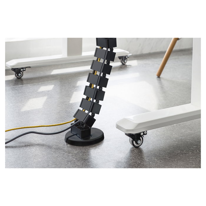 Digitus Canal para Cables, Flexible, Longitud Ajustable hasta 1.3m, Color Negro - Cable Channel