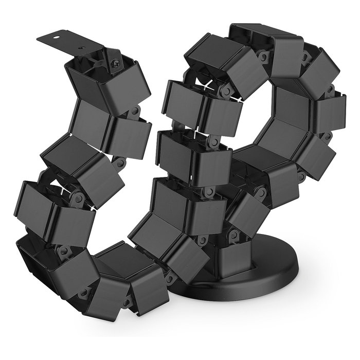 Digitus Canal para Cables, Flexible, Longitud Ajustable hasta 1.3m, Color Negro - Cable Channel