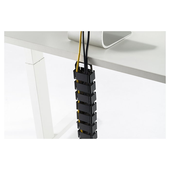 Digitus Canal para Cables, Flexible, Longitud Ajustable hasta 1.3m, Color Negro - Cable Channel