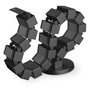 Digitus Guía pasacables flexible curva Negro