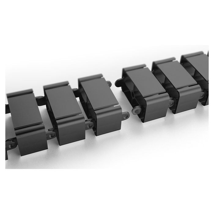 Digitus Canal para Cables, Flexible, Longitud Ajustable hasta 1.3m, Color Negro - Cable Channel