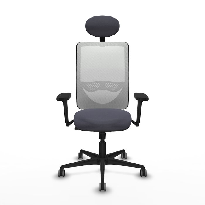 PIQUERAS Y CRESPO Silla de oficina Zulema con Mecanismo Sincro, Gris oscuro y Blanco PIQUERAS Y CRESPO Silla de oficina Zulema con Mecanismo Sincro, Gris oscuro y Blanco