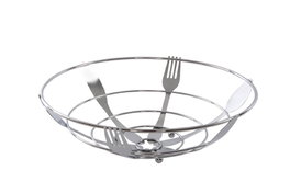DKD Home Decor Frutero Metal Cromado Plateado 26x8,5 cm Cubiertos