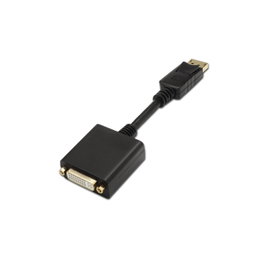 Aisens Conversor DisplayPort Macho a DVI Hembra Single Link, 15 cm, Negro