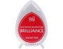Tsukineko Almohadilla de tinta BRILLIANCE Rojo cohete efecto nacarado