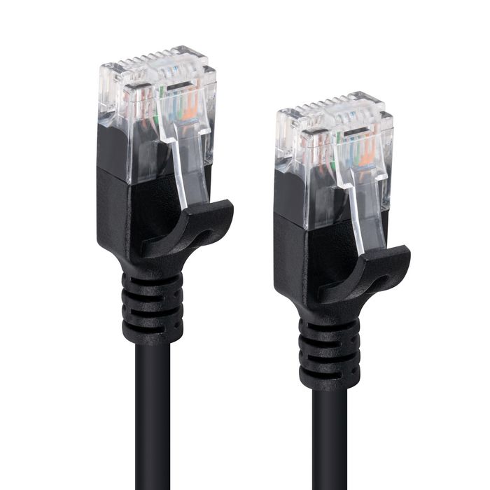 MicroConnect Cable de Red CAT6a U/UTP Slim 0,15m Negro