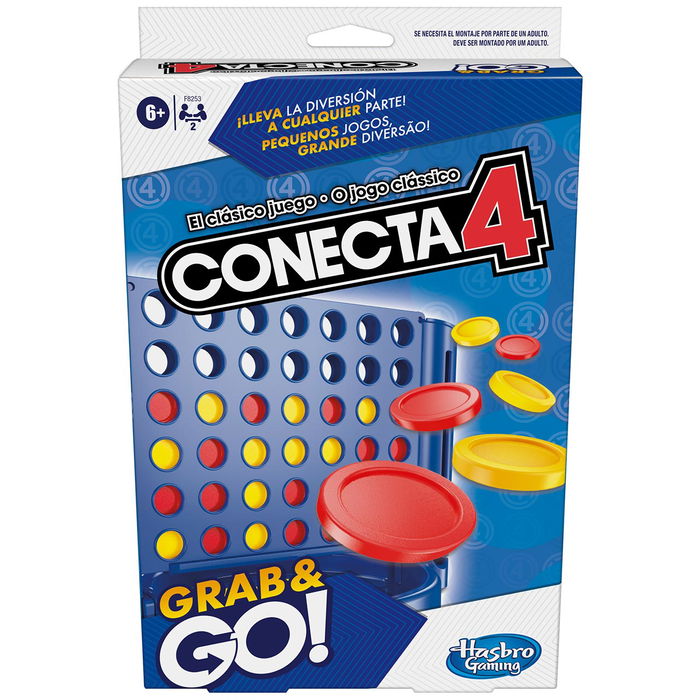 Hasbro Gaming Conecta 4 Viaje F8253 Juego Divertido y Compacto para Llevar