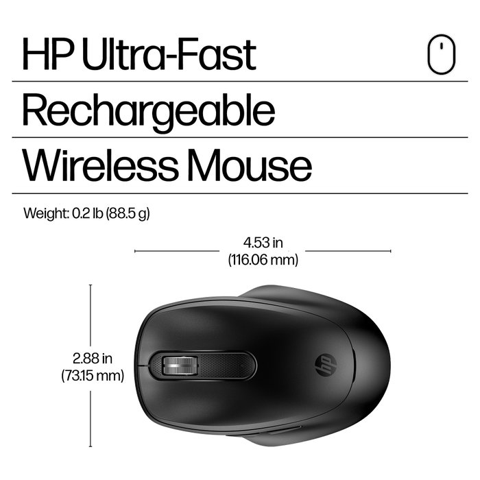 HP Ratón Inalámbrico Recargable 510 Negro HP Ratón Inalámbrico Recargable 510 Negro