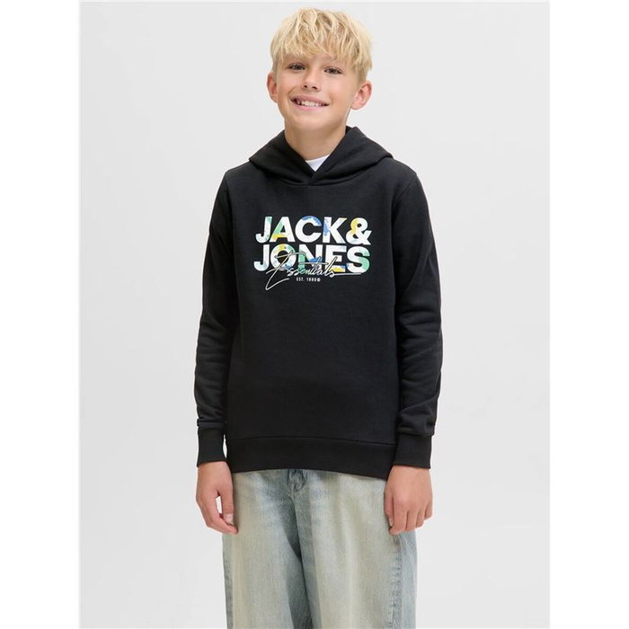 Sudadera con Capucha Niño Jack & Jones Jjgeplas Negro Sudadera con Capucha Niño Jack & Jones Jjgeplas Negro