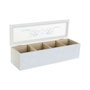 DKD Home Decor Caja de Infusiones Scandi en Verde y Azul, MDF y Cristal, 30x9x8 cm