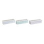 DKD Home Decor Caja de Infusiones Scandi en Verde y Azul, MDF y Cristal, 30x9x8 cm