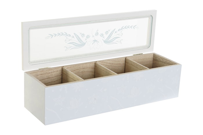 DKD Home Decor Caja de Infusiones Scandi en Verde y Azul, MDF y Cristal, 30x9x8 cm DKD Home Decor Caja de Infusiones Scandi en Verde y Azul, MDF y Cristal, 30x9x8 cm