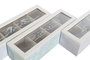 DKD Home Decor Caja de Infusiones Scandi en Verde y Azul, MDF y Cristal, 30x9x8 cm