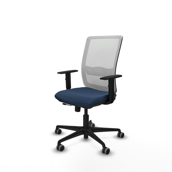 PIQUERAS Y CRESPO Silla de oficina Haches con mecanismo Sincro/Traslack Azul marino y Blanco PIQUERAS Y CRESPO Silla de oficina Haches con mecanismo Sincro/Traslack Azul marino y Blanco