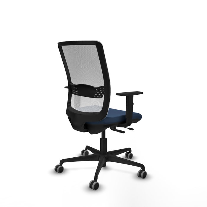PIQUERAS Y CRESPO Silla de oficina Haches con mecanismo Sincro/Traslack Azul marino y Blanco PIQUERAS Y CRESPO Silla de oficina Haches con mecanismo Sincro/Traslack Azul marino y Blanco