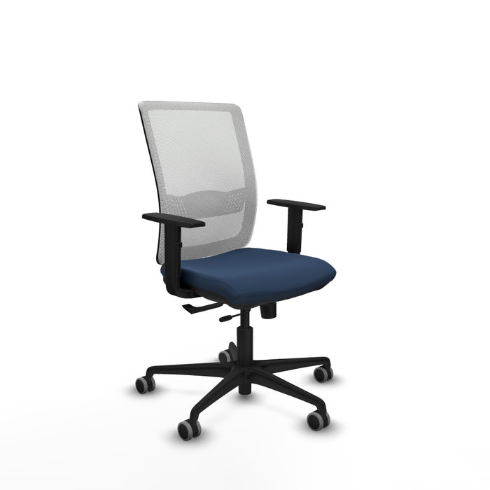 PIQUERAS Y CRESPO Silla de oficina Haches con mecanismo Sincro/Traslack Azul marino y Blanco PIQUERAS Y CRESPO Silla de oficina Haches con mecanismo Sincro/Traslack Azul marino y Blanco