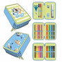 Cerdá Estuche Bluey de 3 cremalleras con 43 piezas, Azul