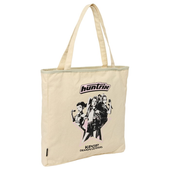 Safta Tote Bag K-Pop Demon Hunters con Cremallera - Beige