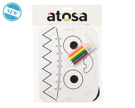 Bolsa Caramelos Zombie para Colorear Halloween Niños 20x15 cm con Rotuladores