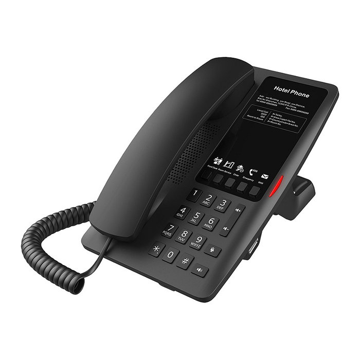Fanvil H4 Teléfono IP de 2 líneas, Negro