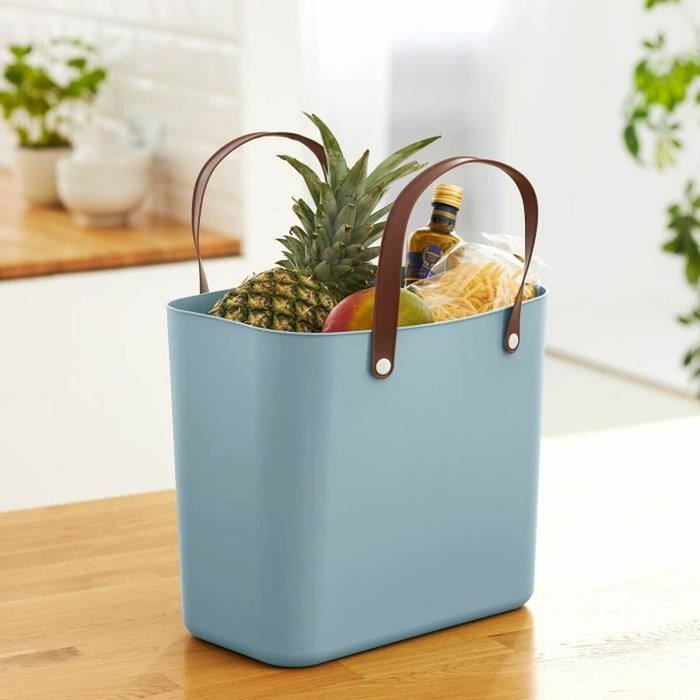 Rotho Mypet Bolso Tote ALBULA 25L para Excursiones y Transporte - Plástico Reciclado, Azul Claro, Ligero, 40 kg Carga, 40x23.5x34 cm