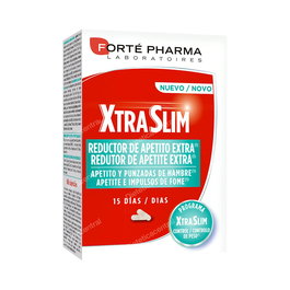 FORTÉ PHARMA XTRASLIM Reductor de Apetito Extra, Complemento Alimenticio para Control de Peso con Complejo Lipo-App, Albahaca Sagrada, Konjac y Vitaminas B - 60 Cápsulas